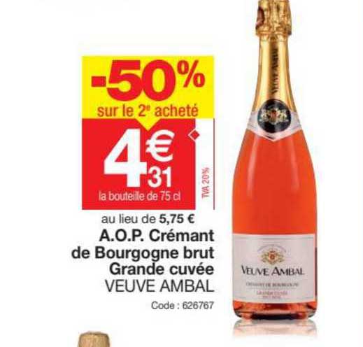 a.o.p. crémant de bourgogne brut grande cuvée veuve ambal