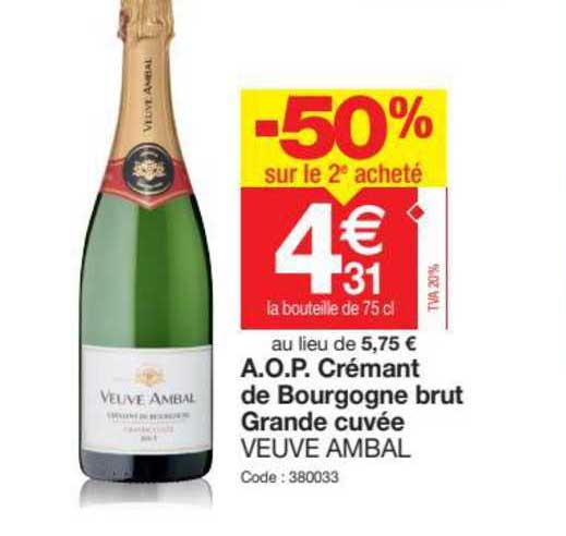 a.o.p. crémant de bourgogne cuvée veuve ambal