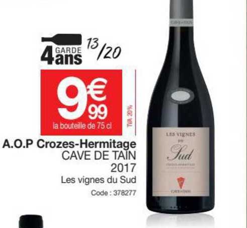 a.o.p. crozes-hermitage cave de tain 2017