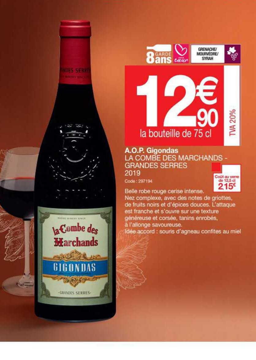 a.o.p. gigondas la combe des marchands - grandes serres 2019