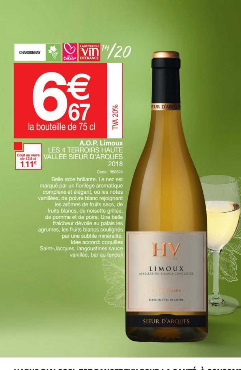 a.o.p. limoux les 4 terroirs haute valée sieur d'arques 2018