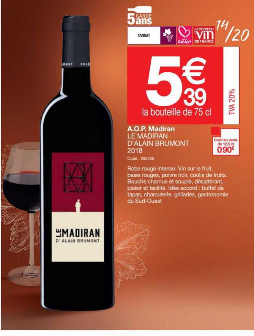 a.o.p. madiran le madiran d'alain brumont 2018