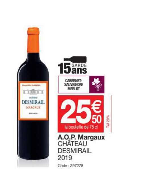 a.o.p. margaux château desmirail 2019
