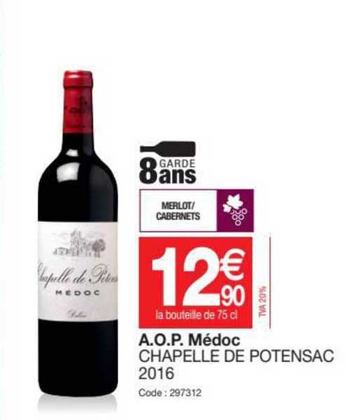 a.o.p. médoc chapelle de potensac 2016