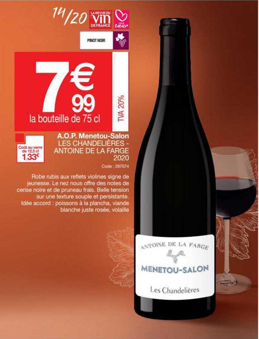 a.o.p. menetou-salon les chandelières - antoine de la farge 2020