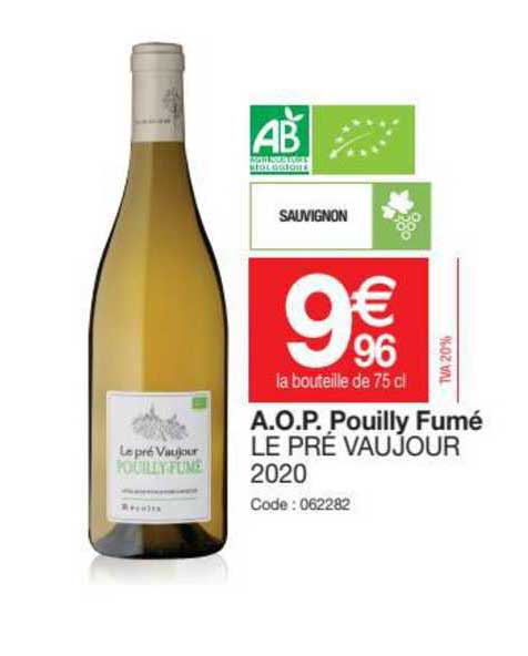 a.o.p. pouilly fumé le pré vaujour 2020