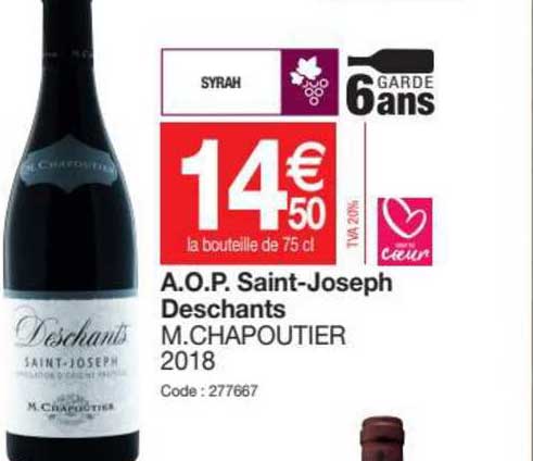 a.o.p. saint-joseph deschants m.chapoutier 2018