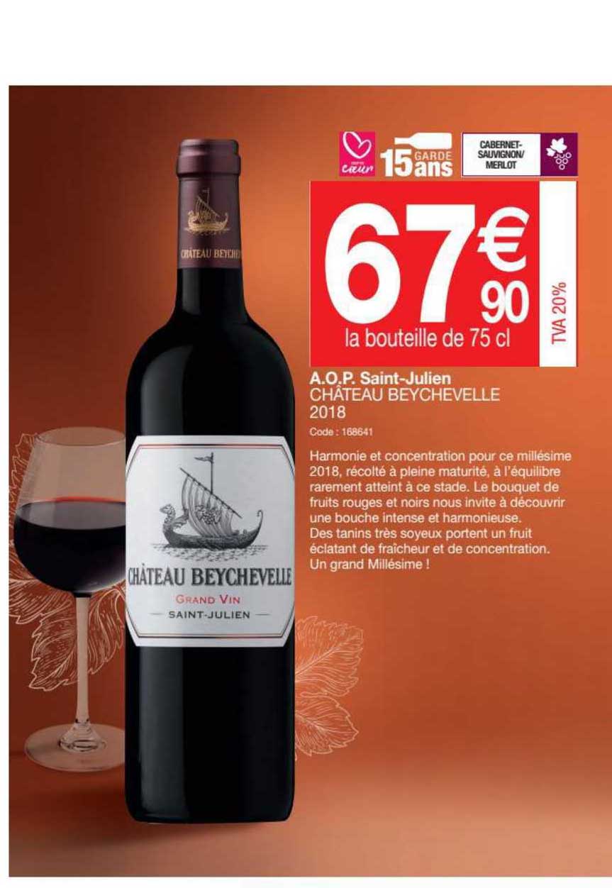 a.o.p. saint-julien château beychevelle 2018