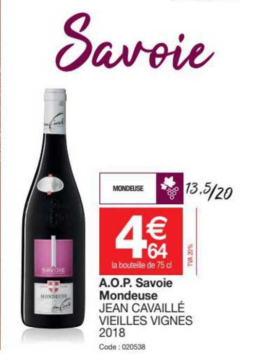 a.o.p. savoie mondeuse jean cavaillé vieilles vignes 2018