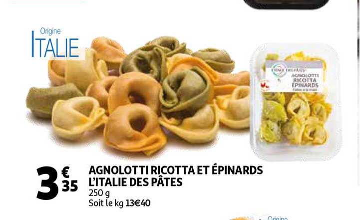 agnolotti ricotta et épinards l'italie des pâtes