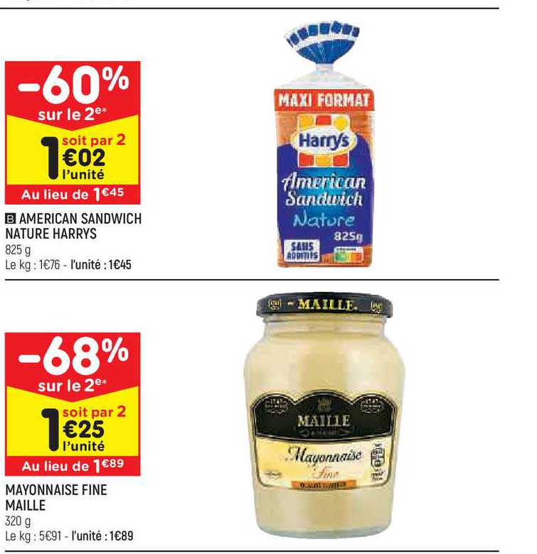 american sandwich nature harrys, mayonnaise fine maille