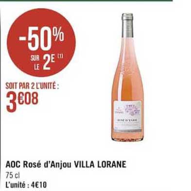 aoc rosé d'anjou villa lorane