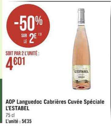 aop languedoc cabrières cuvée spéciale l'estabel