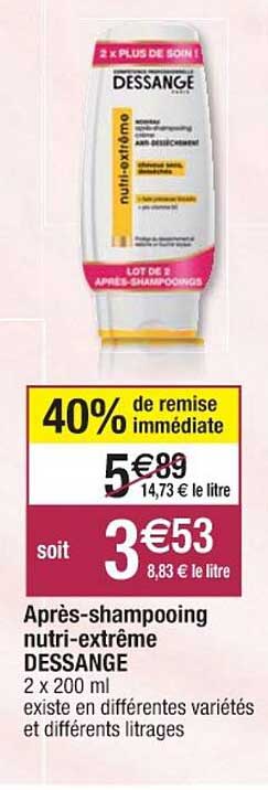 après-shampooing nutri-extrême dessange
