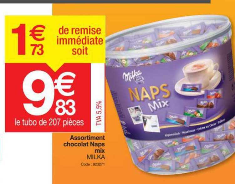 Assortiment Chocolat Naps Mix Milka