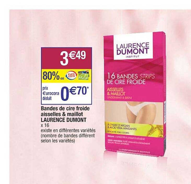 bandes de cire froide aisselles & maillot laurence dumont