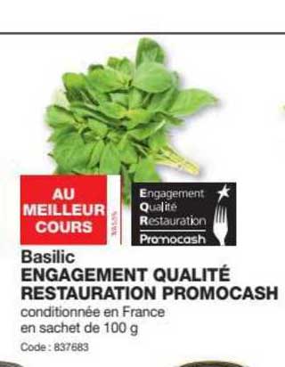basilic engagement qualité restauration promocash