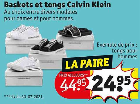 Baskets Et Tongs Calvin Klein