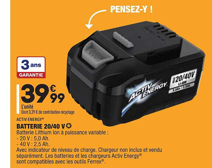 Batterie 20-40 V Activ Energy