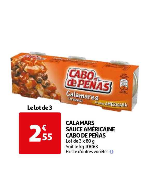 calamars sauce américaine cabo de peñas