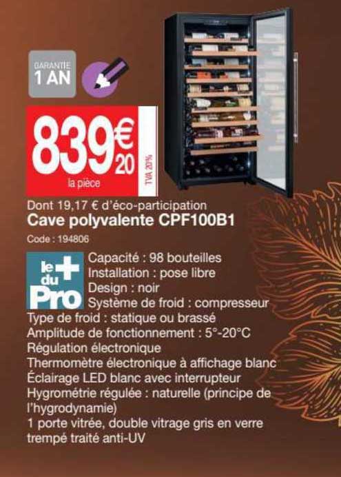 cave polyvalente cpf100b1