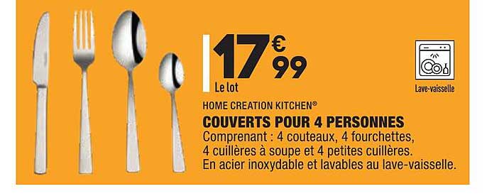 Couverts Pour 4 Personnes Home Creation Kitchen