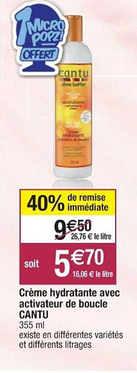 Crème Hydratante Avec Activateur De Boucle Cantu