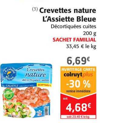 crevettes nature l'assiette bleue