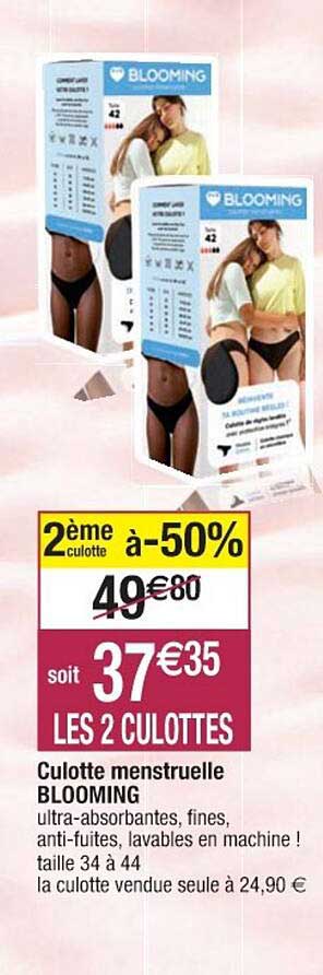 culotte menstruelle blooming
