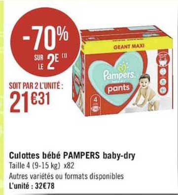 culottes bébé pampers baby-dry