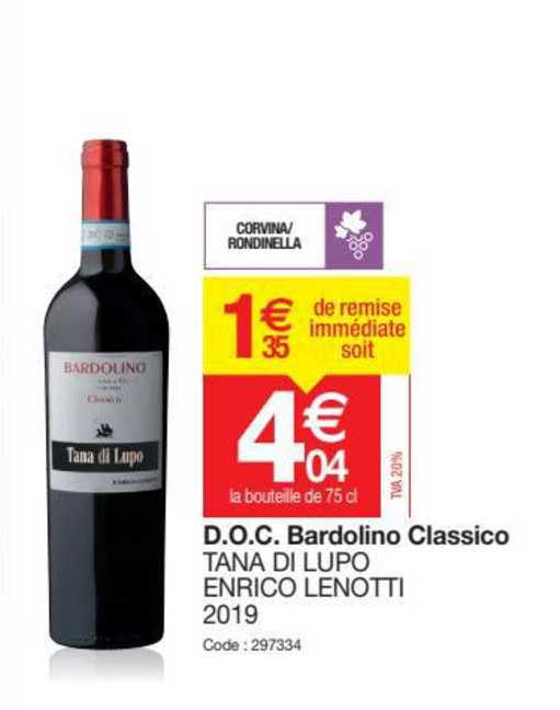 d.o.c. bordolino classico tana di lupo enrico lenotti 2019