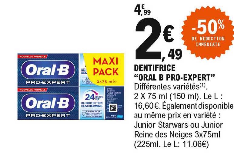 dentifrice "oral b pro-expert"