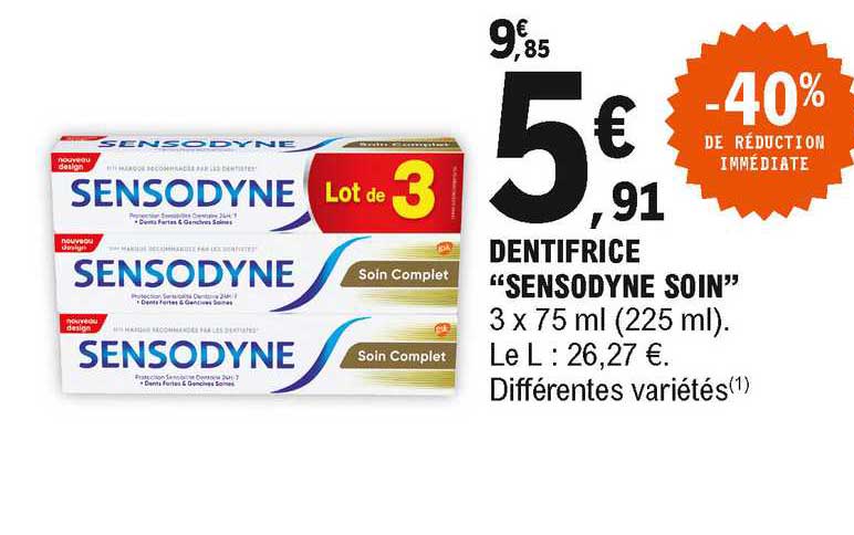 Dentifrice "sensodyne Soin"