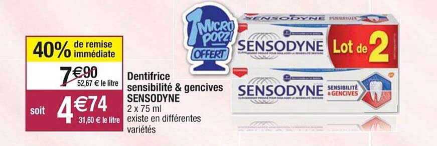 dentifrice sensibilité & gencives sensodyne
