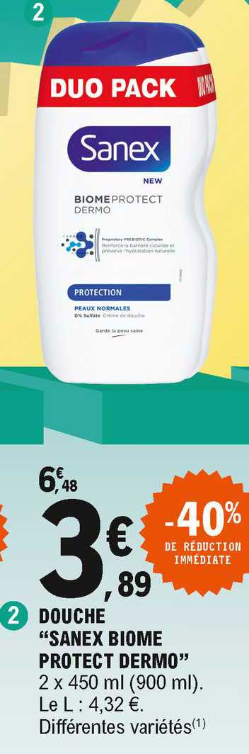 douche "sanex biome protect dermo"