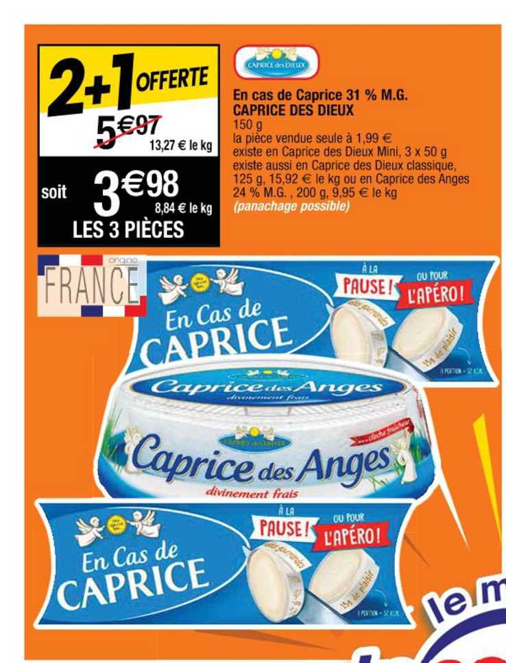 en cas de caprice 31% m.g. caprice des dieux