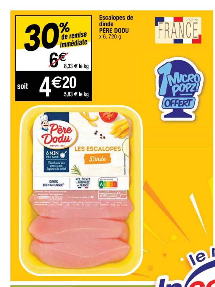 escalopes de dinde père dodu