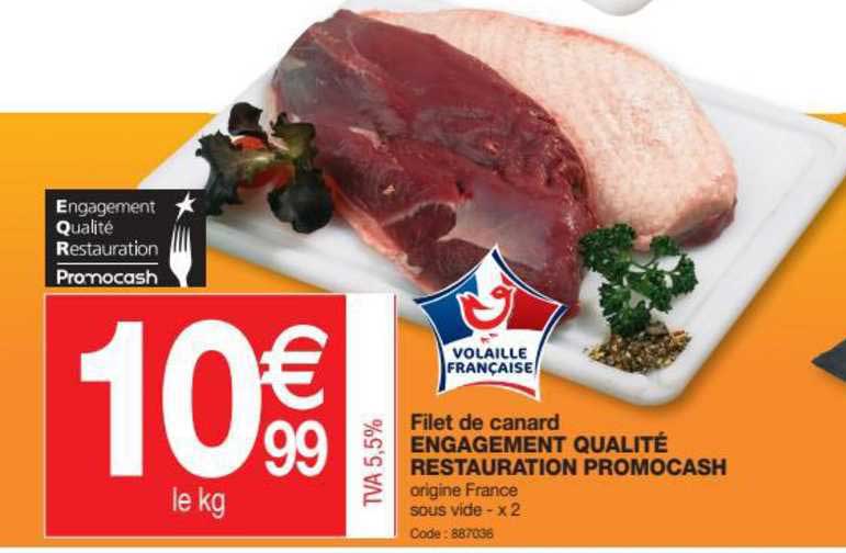 filet de canard engagement qualité restauration promocash