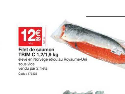 filet de saumon trim c 1,2-1,9 kg