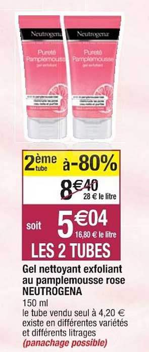 Gel Nettoyant Exfoliant Au Pamplemousse Rose Neutrogena