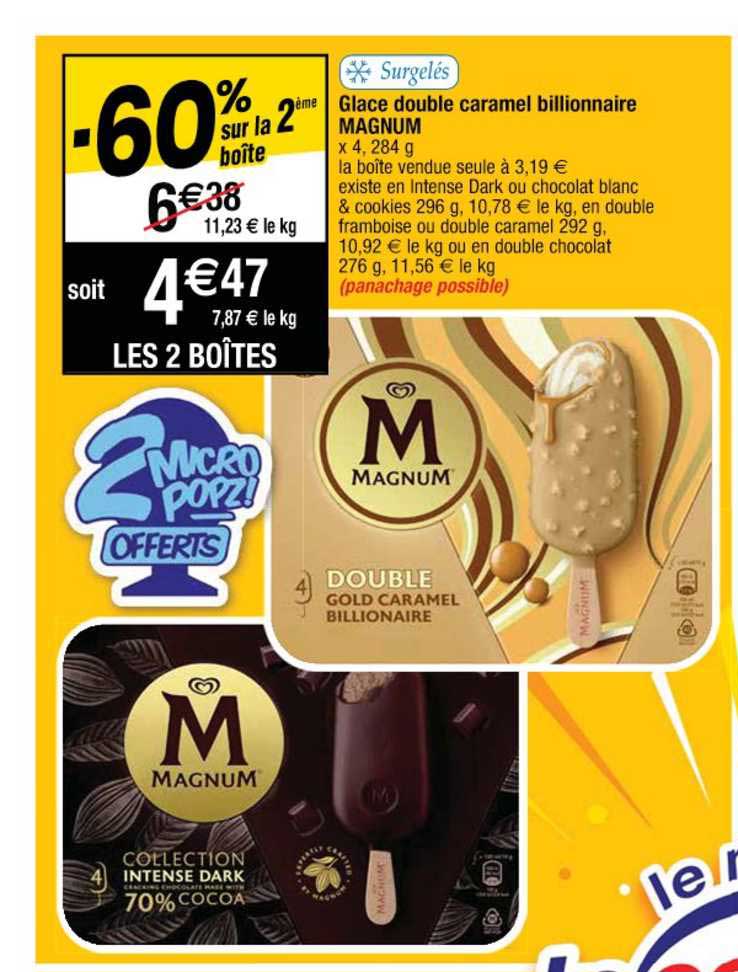 Glace Double Caramel Billionnaire Magnum