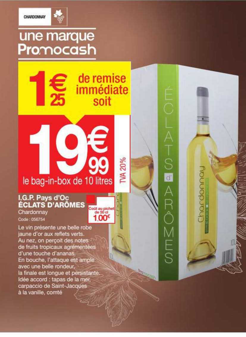 i.g.p. d'oc éclats d'arômes chardonnay