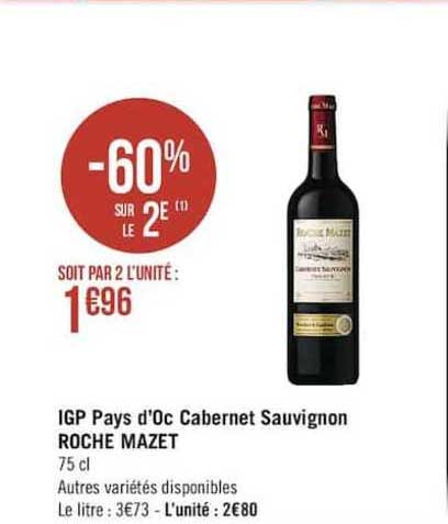 igp pays d'oc cabernet sauvignon roche mazet