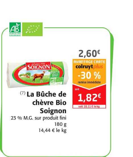 La Bûche De Chèvre Bio Soignon