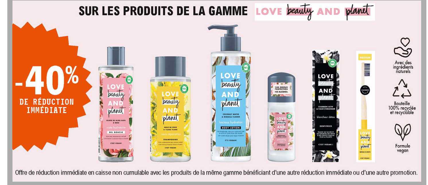la gamme love beauty and planet