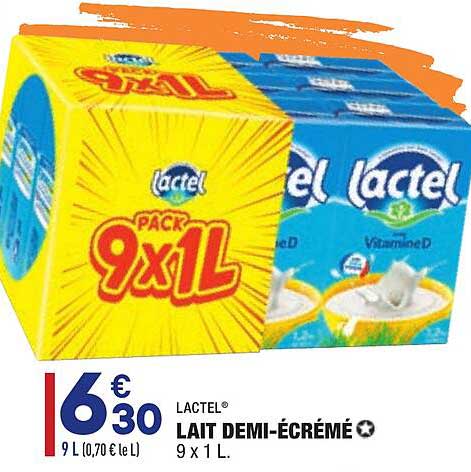 lait demi-écrémé lactel