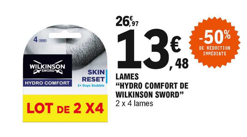 lames "hydro comfort de wilkinson sword"