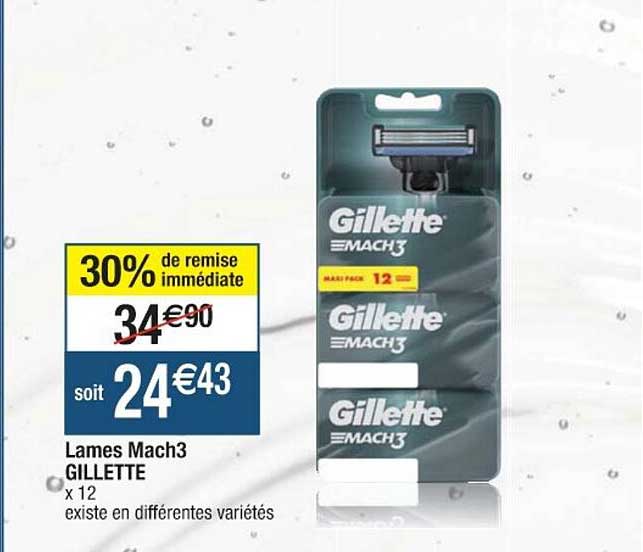 lames mach3 gillette