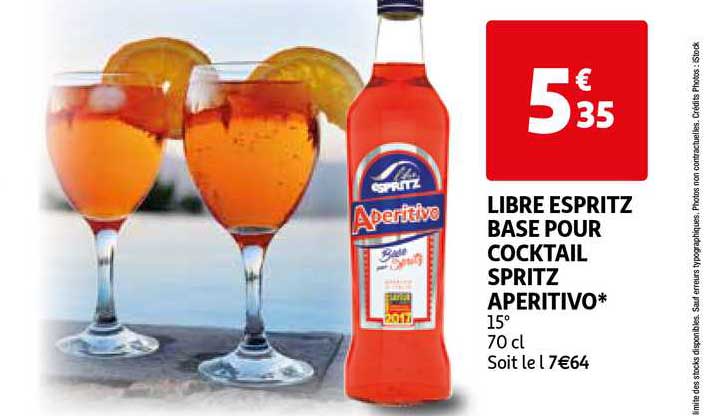 libre esprits base pour cocktail spritz apertivo