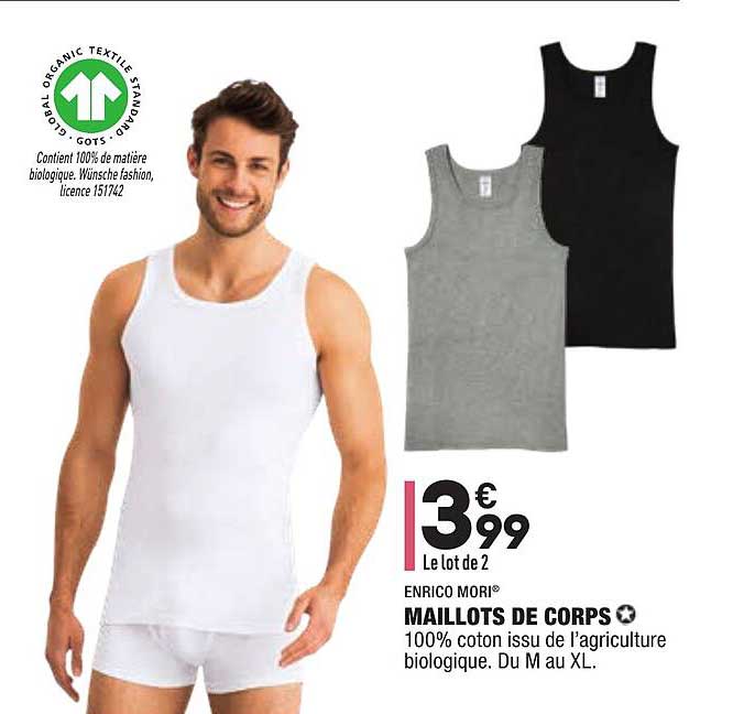 maillots de corps enrico mori